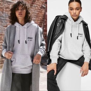 NEW NWT Anine Bing Anine Bing Lottie Hoodie - Gray